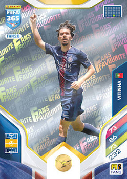 Vitinha Paris Saint-Germain Panini FIFA 365 2026 Adrenalyn XL Fans' Favourite #FAN28