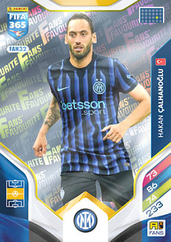 Hakan Calhanoglu Internazionale Milano Panini FIFA 365 2026 Adrenalyn XL Fans' Favourite #FAN32