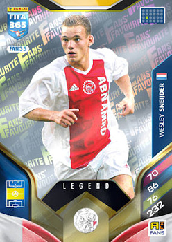 Wesley Sneijder AFC Ajax Panini FIFA 365 2026 Adrenalyn XL Fans' Favourite #FAN35