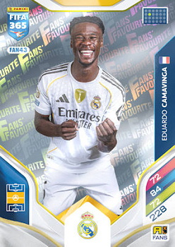 Eduardo Camavinga Real Madrid Panini FIFA 365 2026 Adrenalyn XL Fans' Favourite #FAN43