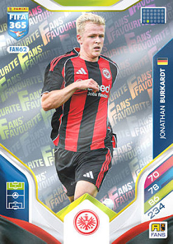 Jonathan Burkardt Eintracht Frankfurt Panini FIFA 365 2026 Adrenalyn XL Fans' Favourite #FAN62