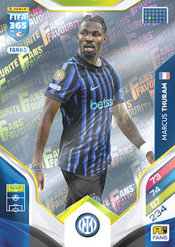 Marcus Thuram Internazionale Milano Panini FIFA 365 2026 Adrenalyn XL Fans' Favourite #FAN65