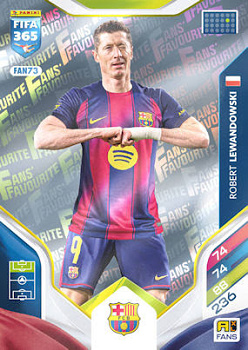 Robert Lewandowski FC Barcelona Panini FIFA 365 2026 Adrenalyn XL Fans' Favourite #FAN73