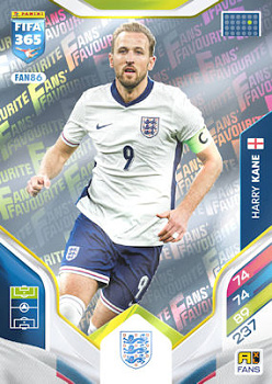 Harry Kane England Panini FIFA 365 2026 Adrenalyn XL Fans' Favourite #FAN86