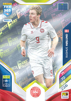 Rasmus Hojlund Denmark Panini FIFA 365 2026 Adrenalyn XL Fans' Favourite #FAN95
