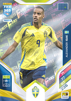 Aleksander Isak Sweden Panini FIFA 365 2026 Adrenalyn XL Fans' Favourite #FAN99