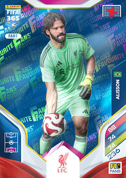 Alisson Liverpool Panini FIFA 365 2026 Adrenalyn XL Fans' Favourite - Blue #FAN1