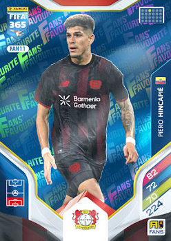 Piero Hincapie Bayer 04 Leverkusen Panini FIFA 365 2026 Adrenalyn XL Fans' Favourite - Blue #FAN11