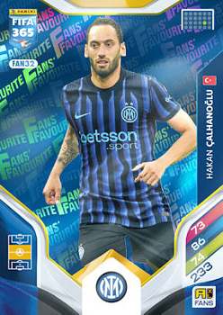 Hakan Calhanoglu Internazionale Milano Panini FIFA 365 2026 Adrenalyn XL Fans' Favourite - Blue #FAN32