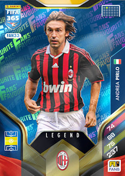 Andrea Pirlo A.C. Milan Panini FIFA 365 2026 Adrenalyn XL Legend - Blue #FAN33
