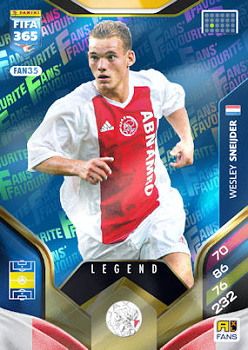 Wesley Sneijder AFC Ajax Panini FIFA 365 2026 Adrenalyn XL Fans' Favourite - Blue #FAN35