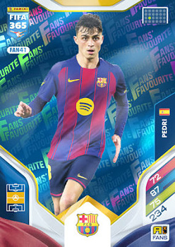Pedri FC Barcelona Panini FIFA 365 2026 Adrenalyn XL Fans' Favourite - Blue #FAN41