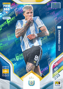 Enzo Fernandez Argentina Panini FIFA 365 2026 Adrenalyn XL Fans' Favourite - Blue #FAN46
