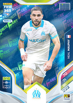 Neal Maupay Olympique Marseille Panini FIFA 365 2026 Adrenalyn XL Fans' Favourite - Blue #FAN60