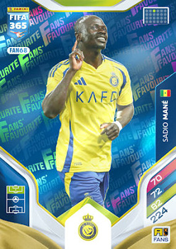 Sadio Mane Al-Nassr FC Panini FIFA 365 2026 Adrenalyn XL Fans' Favourite - Blue #FAN68