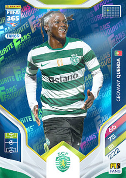 Geovany Quenda Sporting CP Panini FIFA 365 2026 Adrenalyn XL Fans' Favourite - Blue #FAN69