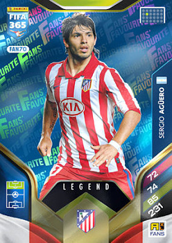 Sergio Aguero Atletico Madrid Panini FIFA 365 2026 Adrenalyn XL Legend - Blue #FAN70