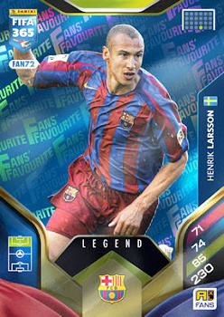Henrik Larsson FC Barcelona Panini FIFA 365 2026 Adrenalyn XL Legend - Blue #FAN72