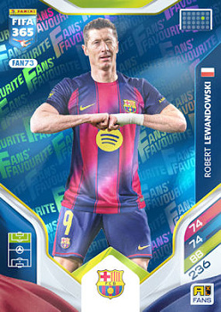 Robert Lewandowski FC Barcelona Panini FIFA 365 2026 Adrenalyn XL Fans' Favourite - Blue #FAN73