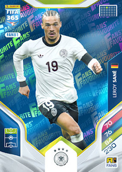 Leroy Sane Germany Panini FIFA 365 2026 Adrenalyn XL Fans' Favourite - Blue #FAN81