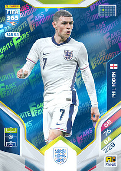 Phil Foden England Panini FIFA 365 2026 Adrenalyn XL Fans' Favourite - Blue #FAN85
