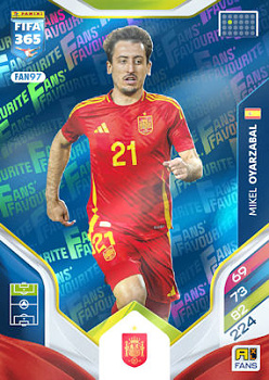 Mikel Oyarzabal Spain Panini FIFA 365 2026 Adrenalyn XL Fans' Favourite - Blue #FAN97