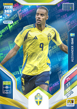 Aleksander Isak Sweden Panini FIFA 365 2026 Adrenalyn XL Fans' Favourite - Blue #FAN99