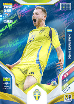 Dejan Kulusevski Sweden Panini FIFA 365 2026 Adrenalyn XL Fans' Favourite - Blue #FAN100