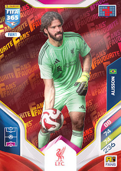 Alisson Liverpool Panini FIFA 365 2026 Adrenalyn XL Fans' Favourite - Red #FAN1