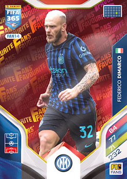 Federico Dimarco Internazionale Milano Panini FIFA 365 2026 Adrenalyn XL Fans' Favourite - Red #FAN14