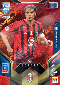 Paolo Maldini A.C. Milan Panini FIFA 365 2026 Adrenalyn XL Legend - Red #FAN16