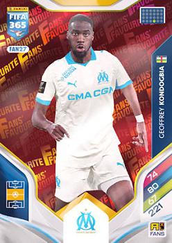 Geoffrey Kondogbia Olympique Marseille Panini FIFA 365 2026 Adrenalyn XL Fans' Favourite - Red #FAN27