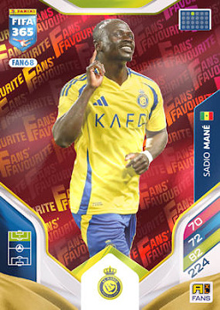 Sadio Mane Al-Nassr FC Panini FIFA 365 2026 Adrenalyn XL Fans' Favourite - Red #FAN68