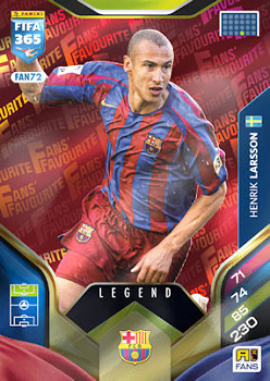 Henrik Larsson FC Barcelona Panini FIFA 365 2026 Adrenalyn XL Legend - Red #FAN72