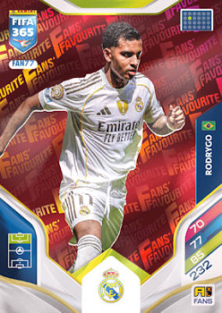 Rodrygo Real Madrid Panini FIFA 365 2026 Adrenalyn XL Fans' Favourite - Red #FAN77