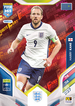 Harry Kane England Panini FIFA 365 2026 Adrenalyn XL Fans' Favourite - Red #FAN86