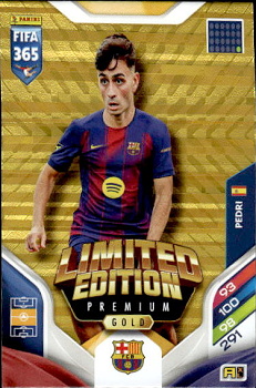 Pedri FC Barcelona Panini FIFA 365 2026 Adrenalyn XL Limited Edition - Premium Gold #LE-PE