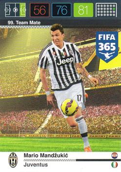 Mario Mandzukic Juventus FC Panini FIFA 365 2015 Adrenalyn XL  #99