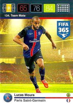Lucas Moura Paris Saint-Germain Panini FIFA 365 2015 Adrenalyn XL  #134