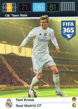 Toni Kroos Real Madrid Panini FIFA 365 2015 Adrenalyn XL  #138