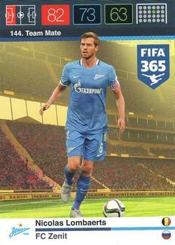 Nicolas Lombaerts Zenit Petersburg Panini FIFA 365 2015 Adrenalyn XL  #144