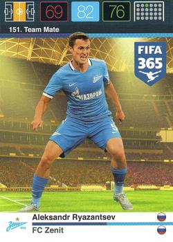 Aleksandr Ryazantsev Zenit Petersburg Panini FIFA 365 2015 Adrenalyn XL  #151