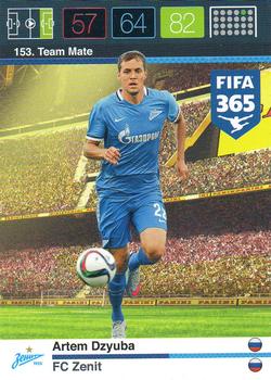 Artem Dzyuba Zenit Petersburg Panini FIFA 365 2015 Adrenalyn XL  #153