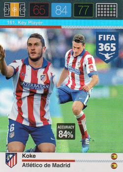 Koke Atletico Madrid Panini FIFA 365 2015 Adrenalyn XL Key Player #161