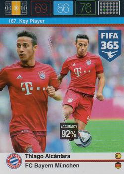Thiago Alcantara Bayern Munchen Panini FIFA 365 2015 Adrenalyn XL Key Player #167