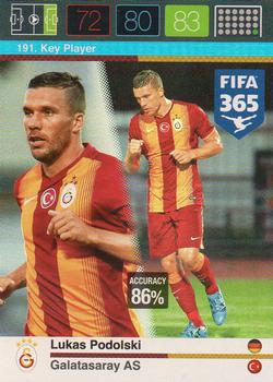 Lukas Podolski Galatasaray AS Panini FIFA 365 2015 Adrenalyn XL Key Player #191