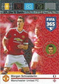Morgan Schneiderlin Manchester United Panini FIFA 365 2015 Adrenalyn XL One To Watch #201