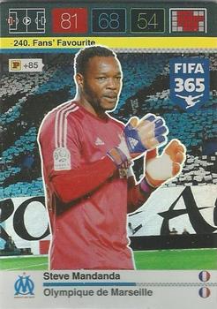 Steve Mandanda Olympique Marseille Panini FIFA 365 2015 Adrenalyn XL Fans' Favourite #240
