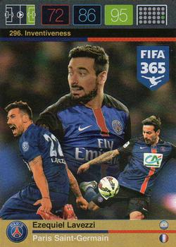 Ezequiel Lavezzi Paris Saint-Germain Panini FIFA 365 2015 Adrenalyn XL Inventiveness #296