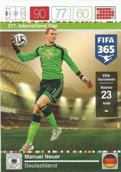 Manuel Neuer Germany Panini FIFA 365 2015 Adrenalyn XL International Star #317